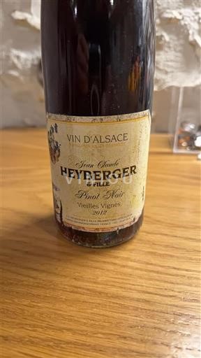 Alsacia Jean Claude Heyberger & Fille Pinot Noir Vieilles Vignes 2012