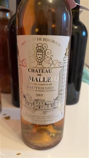 Bordeaux Sauternes Château Malle 2005