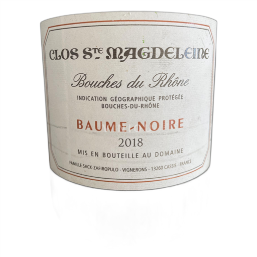 Provence, Lower Rhône Valley, Corsica Bouches-du-Rhône Clos Ste Magdeleine Baume-Noire 2018