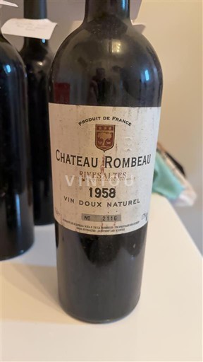 Roussillon Rivesaltes Château Rombeau 1958