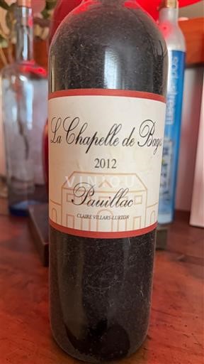 Bordeaux Pauillac Château La Chapelle de Bages 2012