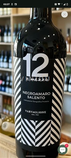 Apulia Susumaniello Salento Varvaglione 12 e Mezzo 2022