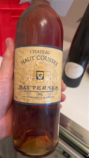 Bordeaux Sauternes Château Haut Coustet 1990