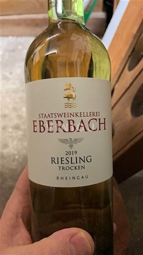 Vine Blanc sec Staatsweinkellerei Eberbach 2019 Tyskland Rheingau