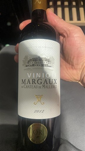 Bordeaux Margaux Château Malleret Le Margaux 2012