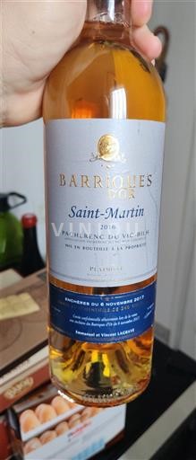 Sudoeste Pacherenc-du-vic-bilh Barriques d'Or Saint-Martin 2016