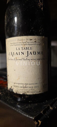 Valle del Rodano Crozes-Hermitage Alain Jaume La Table d'Alain Jaume 2017