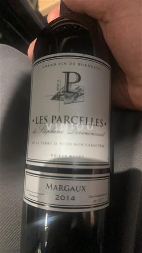 Bordéus Margaux Les Parcelles de Stéphane Derenoncourt 2014