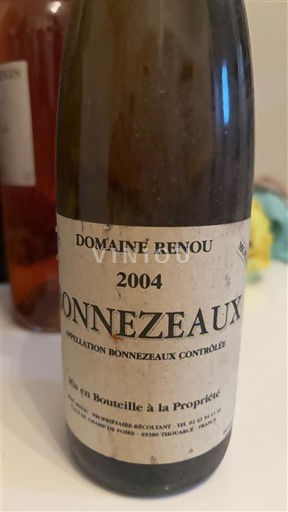 Thung lũng sông Loire Bonnezeaux Domaine Renou 2004