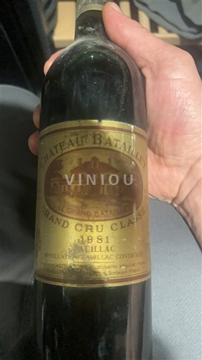 Bordeaux Pauillac Grand Cru Château Batailley 1981