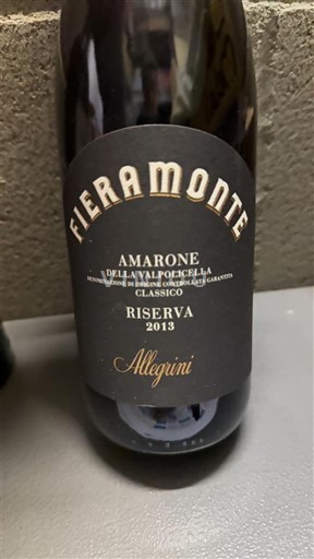 Vénétie Amarone della Valpolicella Allegrini Fieramonte 2013