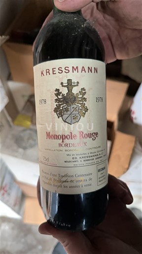 Bordeaux Kressmann Monopole Rouge 1978
