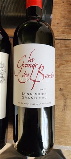 Bordeaux Saint-Émilion Grand Cru Grand Cru La Grange des Bardes 2022