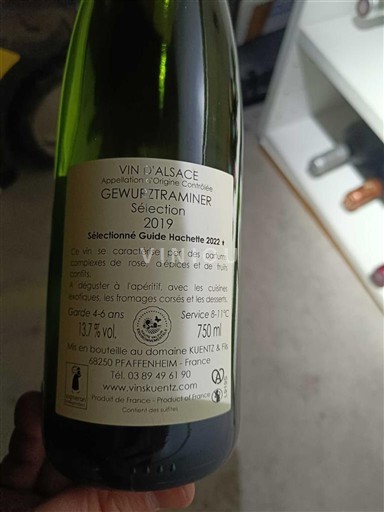 Alsasko Nespecifikováno Domaine Kuentz et Fils Sélection 2019