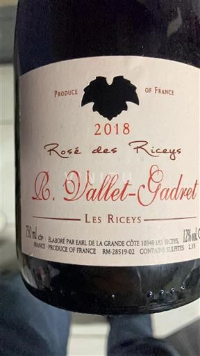 Šampanja Rosé-des-riceys R. Vallet-Gadret 2018
