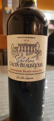 Bordeaux Montagne-Saint-Émilion Château Croix-Beauséjour 2019