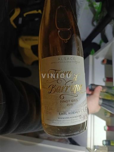 Alsace EARL Koehly Terre et Barrique 2015