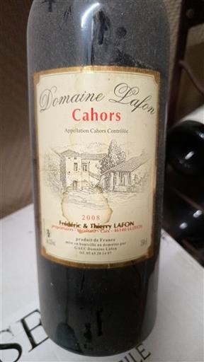 Sydvestfrankrig Cahors Domaine Lafon 2008