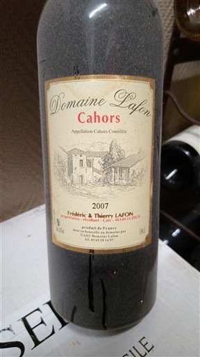 Sydvestfrankrig Cahors Domaine Lafon 2007