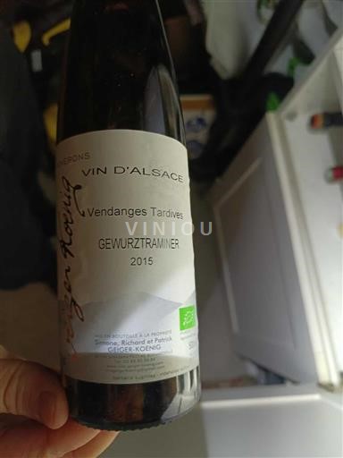 Alsace Vendanges Tardives Siegler-Koenig 2015