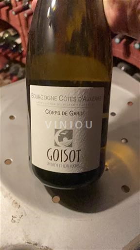 Burgundi Bourgogne Côtes d'Auxerre Goisot Corps de Garde 2018