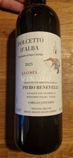 Piamonte Dolcetto d'Alba Piero Benevelli La Costa 2023