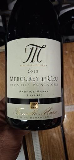 Borgogna Mercurey Premier Cru Fabrice Masse Clos des Montaigus 2023