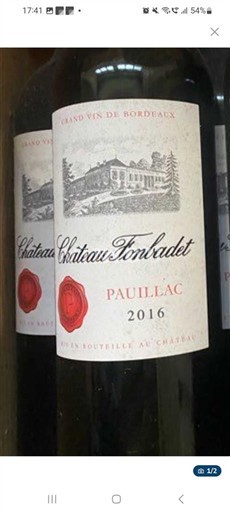 Bordeaux Pauillac Château Fonbadet 2016