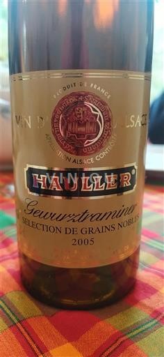 Alsace Sélection de Grains Nobles Hauller Gewurztraminer Sélection de Grains Nobles 2005