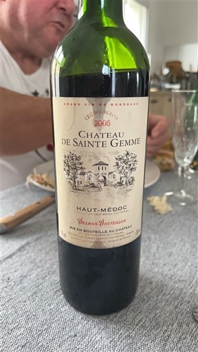 Bordeaux Haut-Médoc Château Sainte Gemme 2005