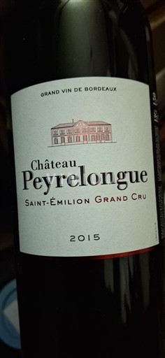 Bordeaux Saint-Émilion Grand Cru Château Peyrelongue 2015