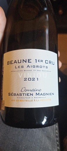 Bourgogne Beaune Premier Cru Domaine Sébastien Magnien Les Aigrots 2021