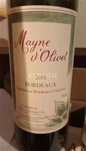 Bordeaux Mayne d'Olivet 2016