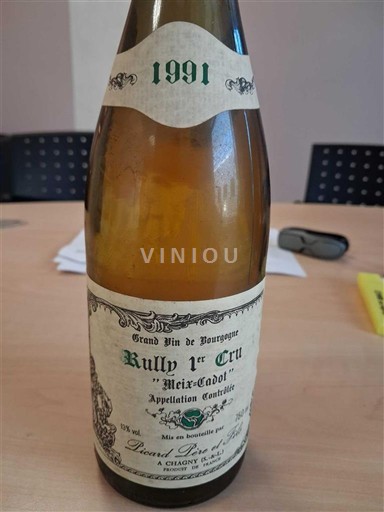 Bourgondië Rully Premier Cru Domaine Reault Père et Fils Meix Cadot 1991