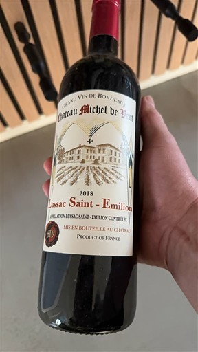 Bordeaux Lussac-saint-émilion Château Michel de Vert 2018