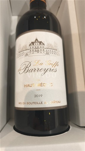 Burdeos Haut-Médoc Barreyres La Griffe de Barreyres 2019