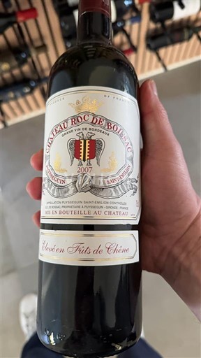 Bordeaux Saint-Émilion Château Roc de Boisseaux Élevé en Fûts de Chêne 2007