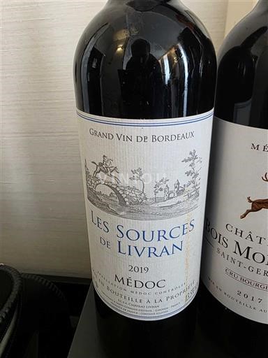 Bordoja Médoc Les Sources de Livran 2019