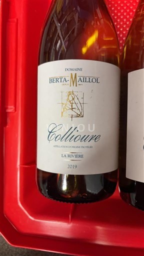 Roussillon Collioure Domaine Berta-Maillol 2019-La Rivière 2019
