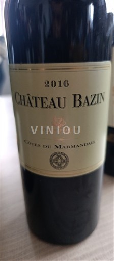 Sydvestfrankrig Côtes-du-marmandais Château Bazin 2016