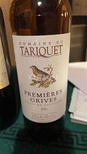 Sudoeste Côtes de Gascogne Domaine Tariquet Premières Grives 2016
