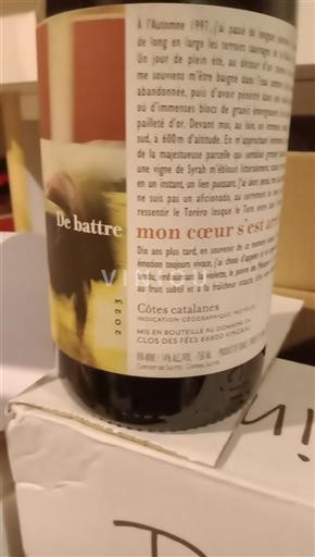 Languedoc và Roussillon Côtes Catalanes Clos des Fées De battre mon cœur s'est arrêté 2021