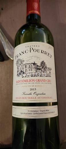 Bordeaux Saint-Émilion Grand Cru Grand Cru Château Franc-Pourret 2013