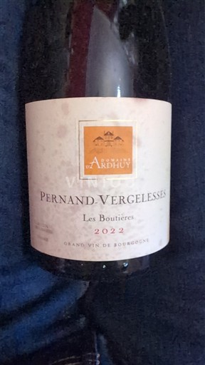 Bourgogne Pernand-vergelesses Domaine Ardhuy Les Boutières 2022