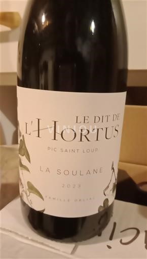 Languedoc Pic-saint-loup Domaine L'Hortus La Soulane 2023