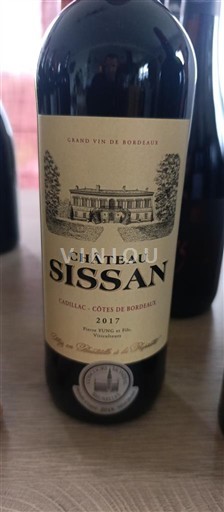 Bordeaux Cadillac-côtes-de-bordeaux Château Sissan 2017