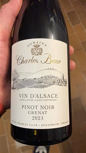 Alsace Pinot noir Domaine Charles Baur Grenat 2023