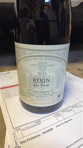 Bourgogne Fixin Armellet et Jean-Michel Molin Les crais 2023