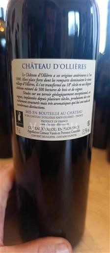 Provence Coteaux Varois en Provence Château Ollières Không niên vụ