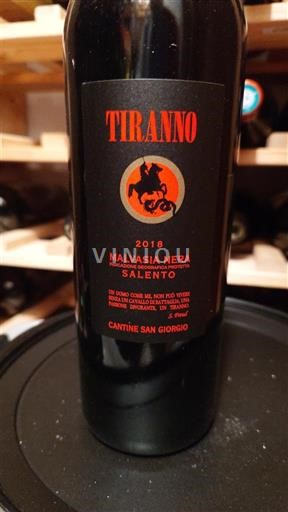 Puglia Salento Cantine San Giorgio Tiranno 2018